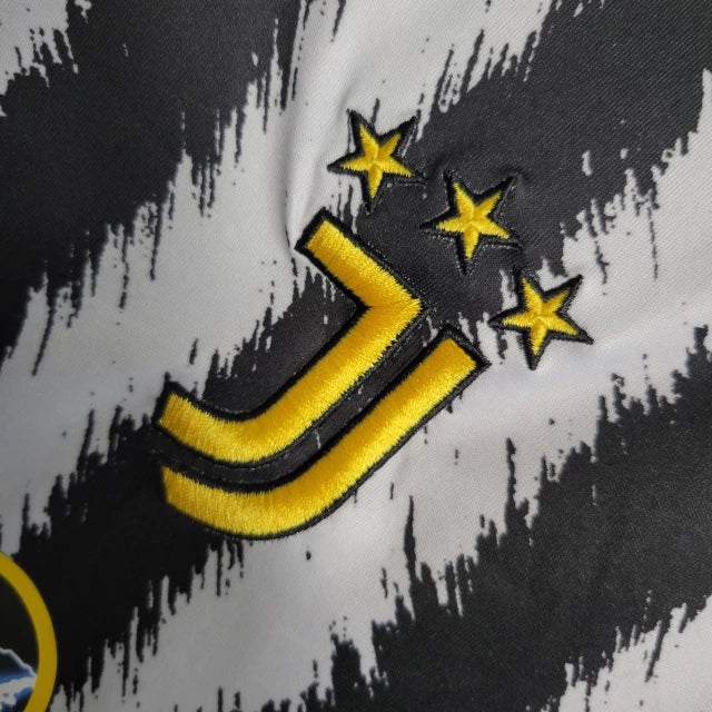 Camisa Juventus I 23/24 manga longa - Torcedor Adidas Masculina - Preta e branca