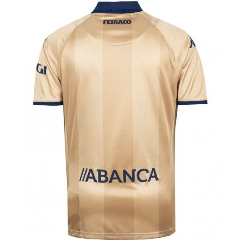 Camisa Deportivo La Coruna Fourth 2024/2025 Kappa Dourada e Azul Torcedor Masculina