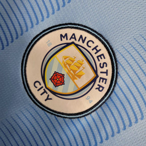Camisa Manchester City I 23/24 - Manga Longa - Torcedor Puma Masculina - Azul