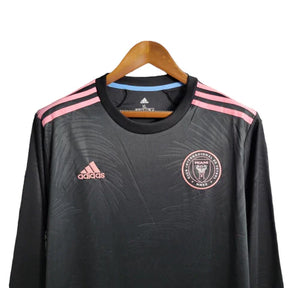 Camisa Inter Miami II 23/24 manga longa - Torcedor Adidas Masculina - Preta com detalhes em rosa