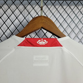 Camisa Monaco Home 22/23 Torcedor Kappa Masculina - Branca e Vermelha