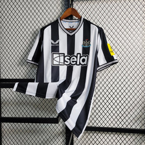 Camisa Newcastle I 23/24 - Torcedor Castore Masculina - Branco e Preto