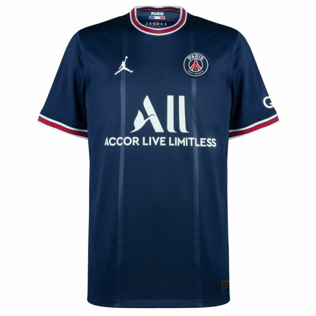 Camisa Paris Saint-Germain I 21/22 - Torcedor Nike Masculina - Azul com detalhes em vermelho e branco