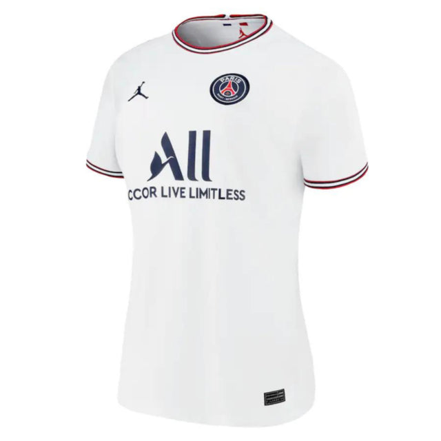 Camisa Paris Saint-Germain Fourth 21/22 - Torcedor Jordan Feminina - Branca