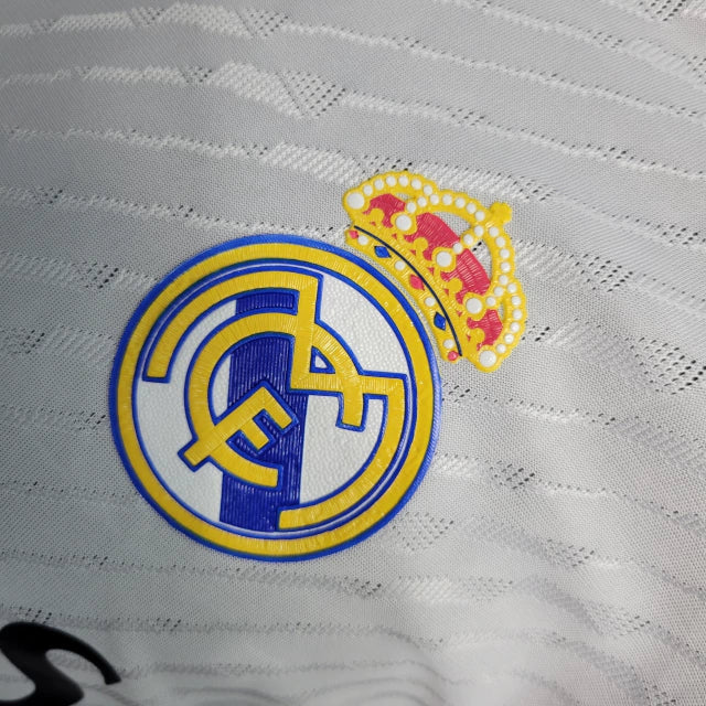 Camisa Real Madrid I 23/24 - Manga Longa - Jogador Adidas Masculina - Branco