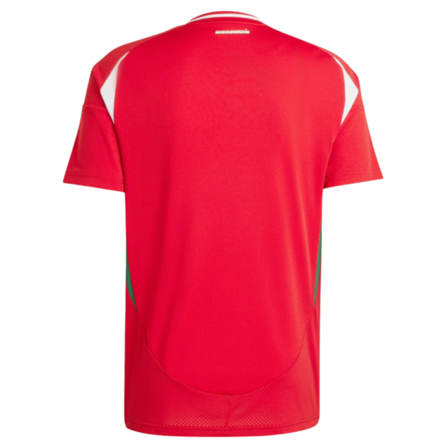 Camisa Seleção Hungria I 24/25 Eurocopa 2024 - Torcedor Adidas Masculina - Vermelha com detalhes em branco