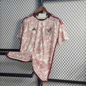 Camisa Seleção do México Away 22/23 Torcedor Adidas Masculina - Off White e Bordô