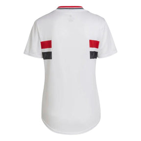 Camisa São Paulo I 22/23 Torcedor Adidas Feminina - Branco e Vermelho