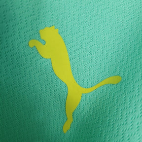 Camisa Palmeiras III 22/23 Feminina Puma - Verde-piscina com detalhes em amarelo