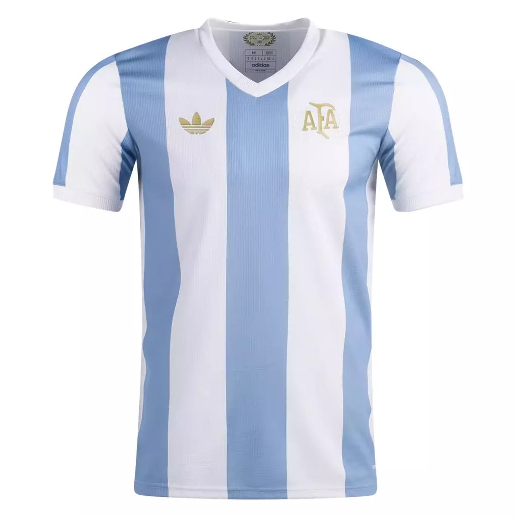 Camisa Aniversário Seleção Argentina 24/25 - Torcedor Adidas Masculina - Azul e branco