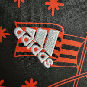 Camisa Flamengo III Pré Jogo 22/23 Adidas Feminina - Vermelha com detalhes em preto