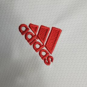 Camisa Flamengo II 21-22 Torcedor Masculina - Branca com detalhes na manga em vermelho e preto