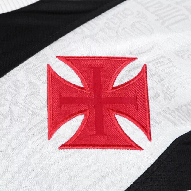 Camisa Vasco da Gama I 24/25 manga longa - Torcedor Kappa Masculina - Preta