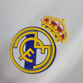 Camisa Retrô Real Madrid I 2011/2012 manga longa - Adidas Masculina - Branca com detalhes em dourado