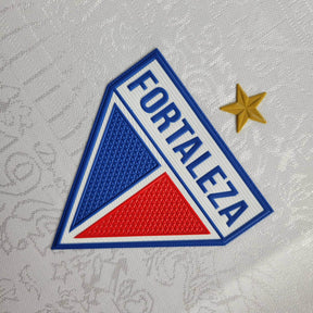 Camisa Fortaleza II 24/25 - Torcedor Leão Masculina - Branca com detalhes em azul e vermelho