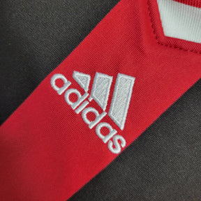 Camisa Retrô AC Milan I 2009/2010 manga longa - Masculina Adidas - Preta e vermelha com detalhes em branco