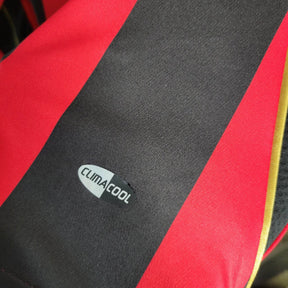 Camisa Retrô AC Milan I 2006/2007 manga longa - Masculina Adidas - Preta e vermelha