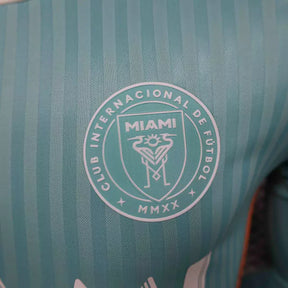 Camisa Inter Miami III 24/25 manga longa - Jogador Adidas Masculina - Verde com detalhes em rosa
