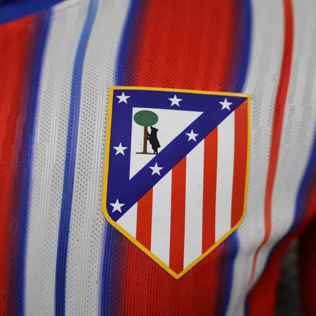 Camisa Atlético de Madrid I 24/25 manga longa - Jogador Nike Masculina - Vermelha com detalhes em branco e azul