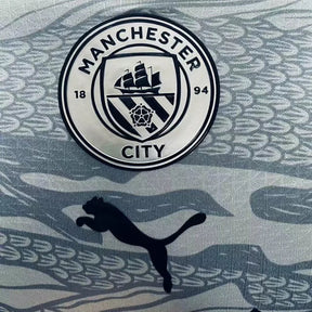 Camisa Manchester City Edição especial 24/25 manga longa - Jogador Puma Masculina - Branca com detalhes em cinza