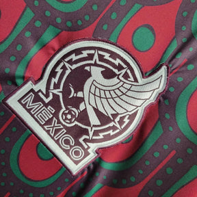 Camisa Seleção do México I 24/25 manga longa - Torcedor Adidas Masculina - Vinho com detalhes em verde e branco