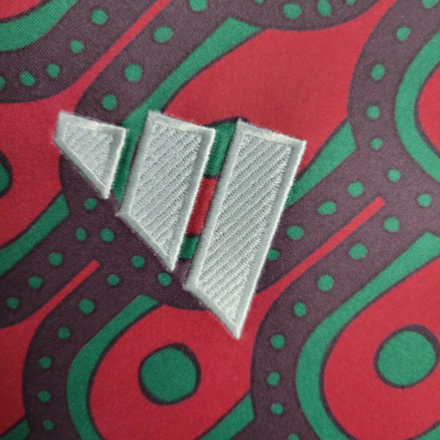 Camisa Seleção do México I 24/25 manga longa - Torcedor Adidas Masculina - Vinho com detalhes em verde e branco