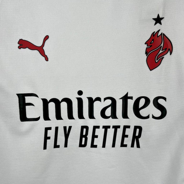 Camisa AC Milan II 25/26 - Torcedor Puma Masculina - Branca com detalhes em vermelho e preto