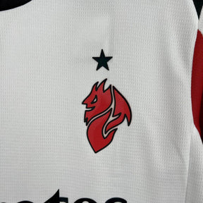 Camisa AC Milan II 25/26 - Torcedor Puma Masculina - Branca com detalhes em vermelho e preto