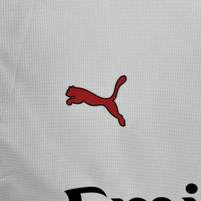 Camisa AC Milan II 25/26 - Torcedor Puma Masculina - Branca com detalhes em vermelho e preto