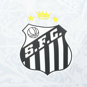 Camisa Santos Pré-jogo 25/26 - Torcedor Umbro Masculina - Branca com detalhes em cinza