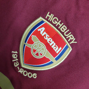 Camisa Retrô Arsenal I 2005/2006 manga longa - Nike Masculina - Vinho