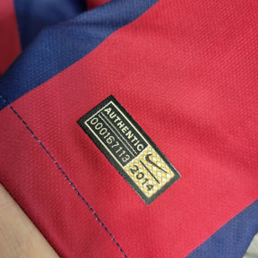 Camisa Retrô Barcelona I 2014/2015 manga longa - Nike Masculina - Azul e vermelha