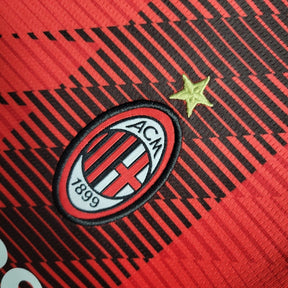Kit Infantil AC Milan I 23/24 - Puma - Vermelho e Preto