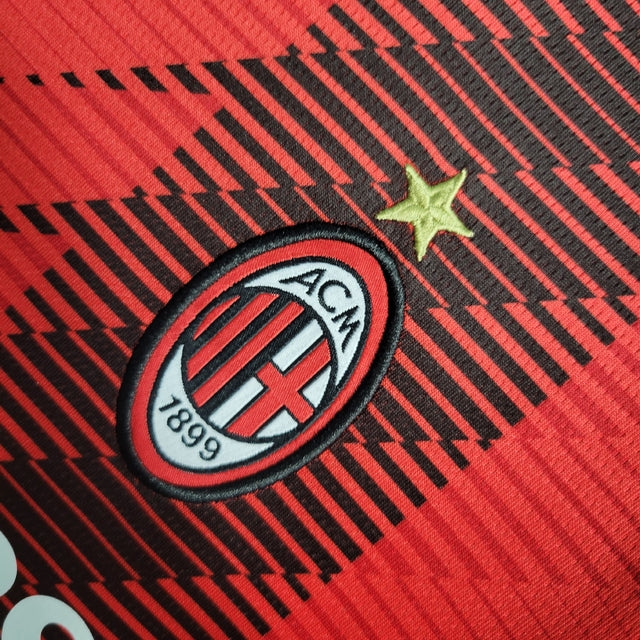 Kit Infantil AC Milan I 23/24 - Puma - Vermelho e Preto