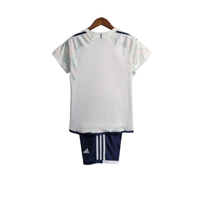 Kit Infantil Ajax Away 23/24 - Adidas - Branco