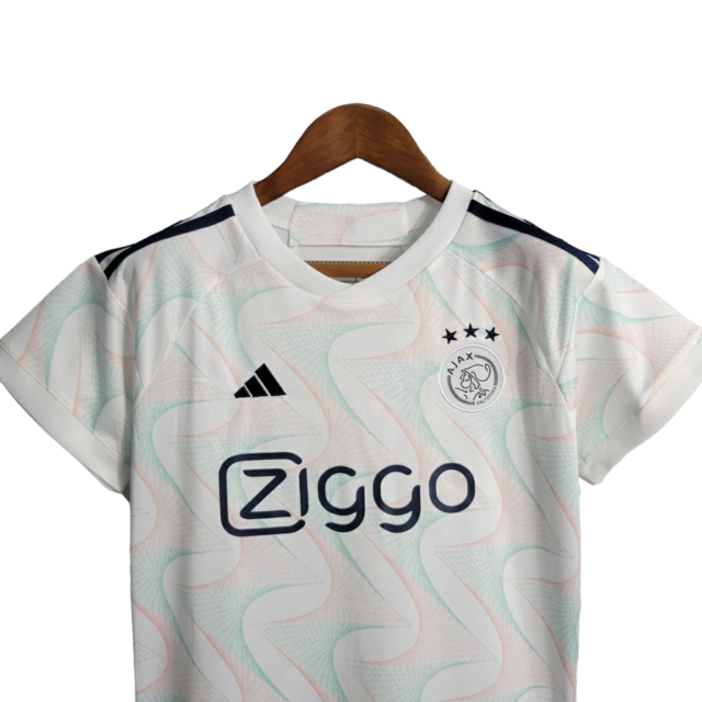 Kit Infantil Ajax Away 23/24 - Adidas - Branco