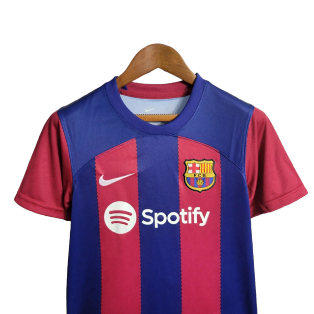 Kit Infantil Barcelona I Nike 23/24 - Azul e Grená