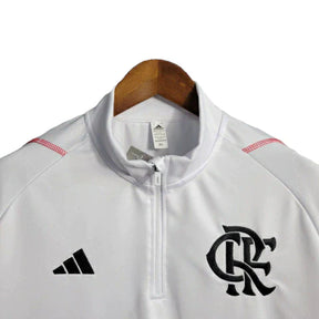 Camisa Flamengo Manga Longa 23/24 Torcedor Adidas Masculina - Branco