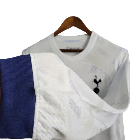 Camisa Tottenham I 23/24 manga longa - Torcedor Nike Masculina - Branca com detalhes em azul