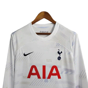Camisa Tottenham I 23/24 manga longa - Torcedor Nike Masculina - Branca com detalhes em azul