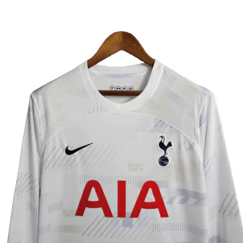 Camisa Tottenham I 23/24 manga longa - Torcedor Nike Masculina - Branca com detalhes em azul