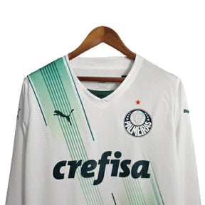 Camisa Palmeiras II 23/24 manga longa - Torcedor Puma Masculina - Branca com detalhes em verde
