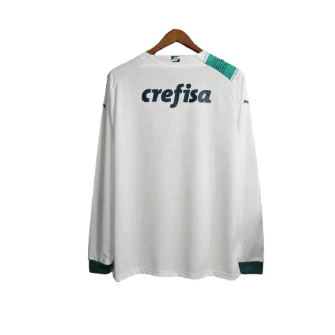 Camisa Palmeiras II 23/24 manga longa - Torcedor Puma Masculina - Branca com detalhes em verde