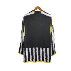 Camisa Juventus I 23/24 manga longa - Torcedor Adidas Masculina - Preta e branca