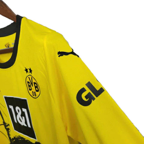 Camisa Borussia Dortmund 23/24 manga longa - Torcedor Puma Masculina - Amarela