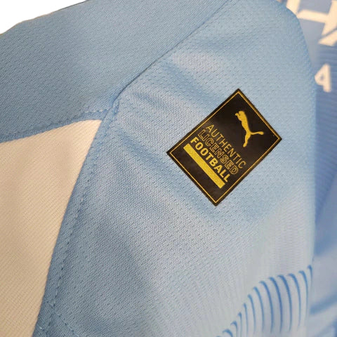 Camisa Manchester City I 23/24 - Manga Longa - Torcedor Puma Masculina - Azul