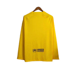 Camisa Barcelona IV 23/24 manga longa - Torcedor Nike Masculina - Amarela