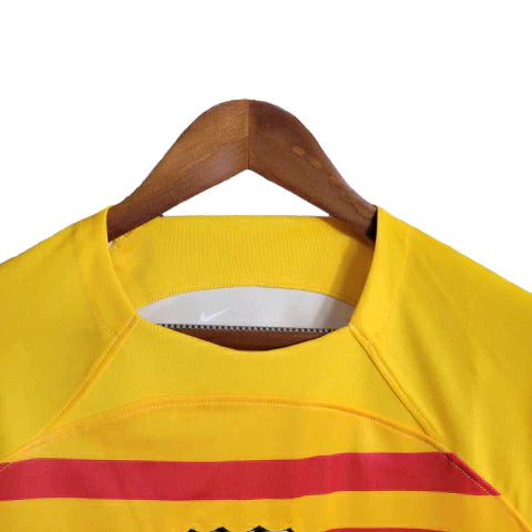 Camisa Barcelona IV 23/24 manga longa - Torcedor Nike Masculina - Amarela