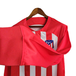Camisa Atlético de Madrid I 23/24 manga longa - Torcedor Nike Masculina - Vermelha e branca