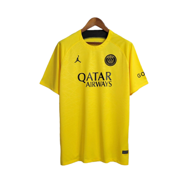 Camisa Paris Saint-Germain Treino 23/24 - Torcedor Jordan Masculina - Amarela